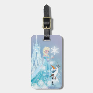 Frozen Elsa and Olaf - Icy Glow Luggage Tag