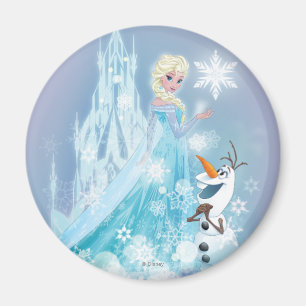 Frozen Elsa and Olaf - Icy Glow Magnet
