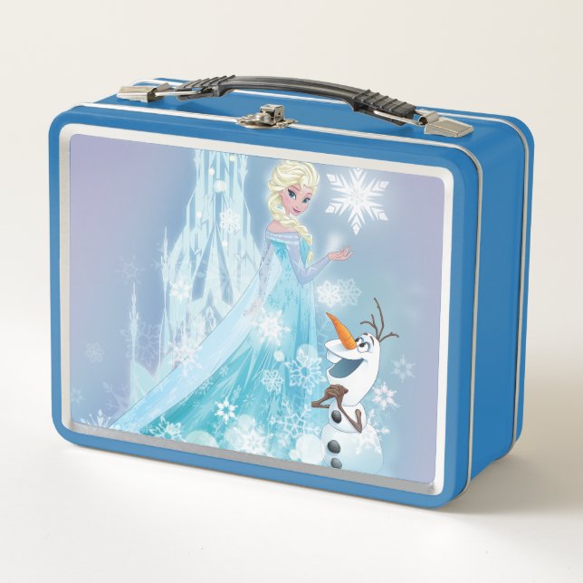 Frozen | Elsa and Olaf - Icy Glow Metal Lunch Box (Front)