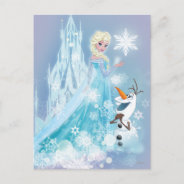 Frozen | Elsa And Olaf - Icy Glow Postcard at Zazzle