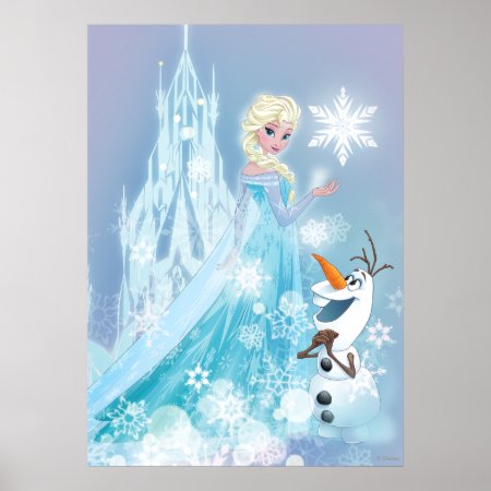 Frozen | Elsa And Olaf - Icy Glow Poster