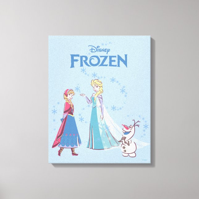 Frozen | Elsa, Anna & Olaf Canvas Print (Front)