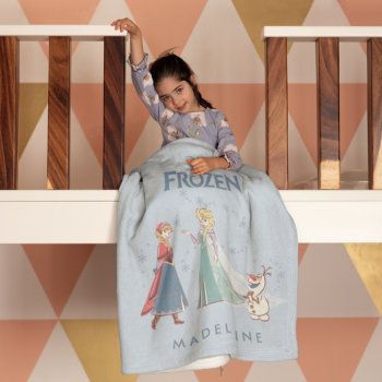 Frozen | Elsa  Anna & Olaf Fleece Blanket by frozen at Zazzle