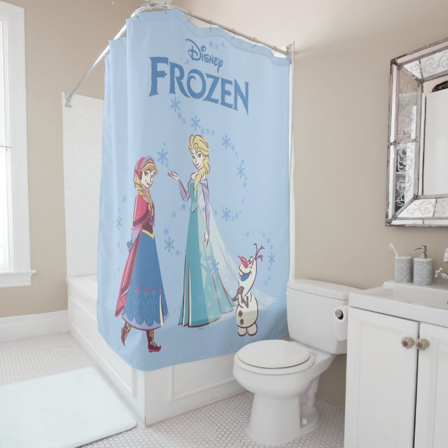 Frozen | Elsa, Anna & Olaf Shower Curtain (In Situ)