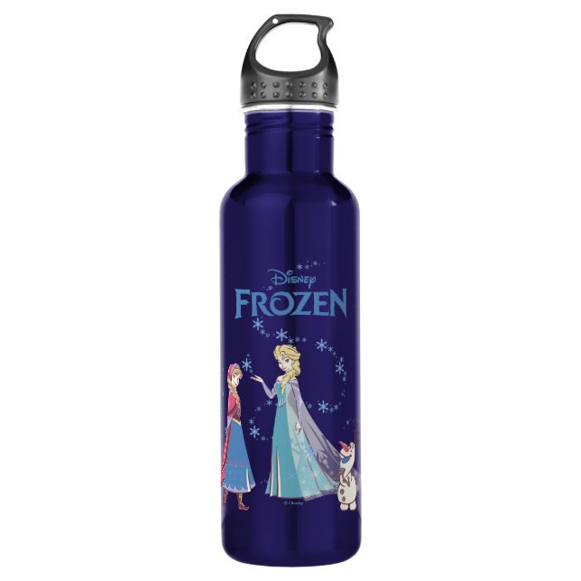 Frozen | Elsa, Anna & Olaf Water Bottle (Front)
