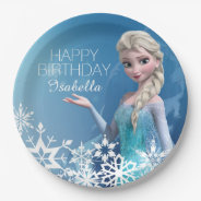 Frozen Elsa Birthday Paper Plates at Zazzle