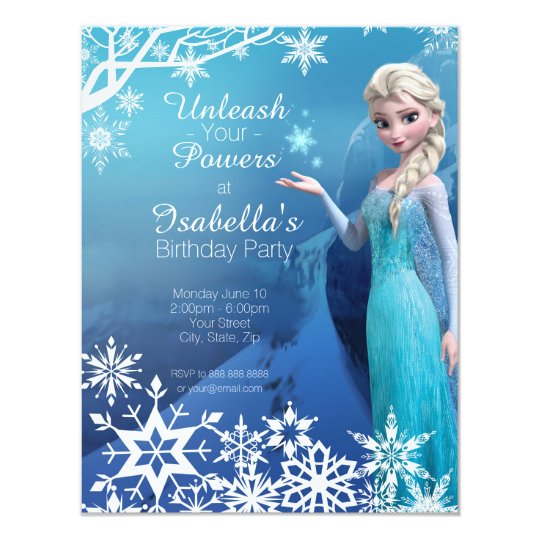 invitations birthday for 7th wording Invitation Elsa Frozen  Party Zazzle.com  Birthday