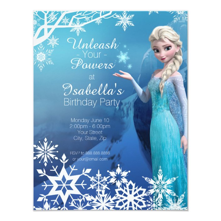 Frozen Elsa Birthday Party Invitation Zazzle Frozen Elsa Birthday Party Invitation