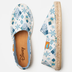 Frozen Elsa Diamond Snowflake Pattern Espadrilles