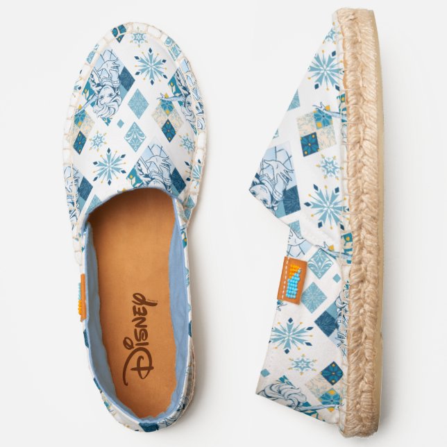 Frozen | Elsa Diamond Snowflake Pattern Espadrilles (Side)