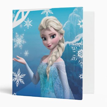 Frozen | Elsa Over The Shoulder Smirk 3 Ring Binder by frozen at Zazzle