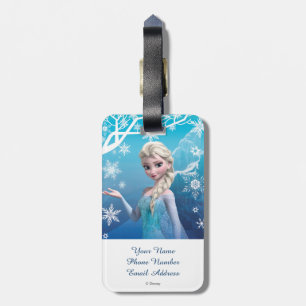 Frozen Elsa Over the Shoulder Smirk Luggage Tag