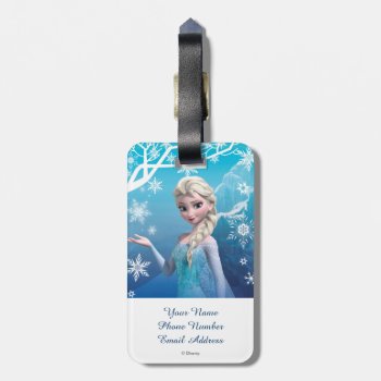 Frozen | Elsa Over The Shoulder Smirk Luggage Tag by frozen at Zazzle