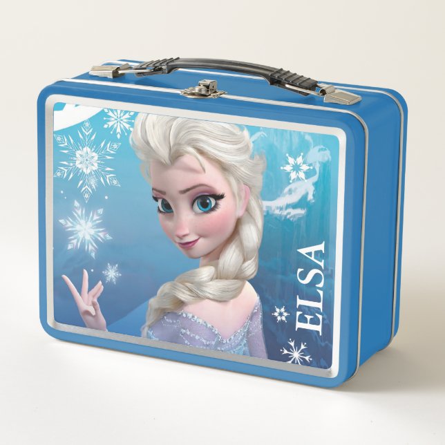 Frozen | Elsa Over the Shoulder Smirk Metal Lunch Box (Front)