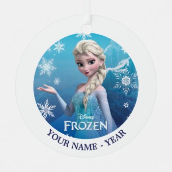 Frozen | Elsa Over The Shoulder Smirk Metal Ornament by frozen at Zazzle