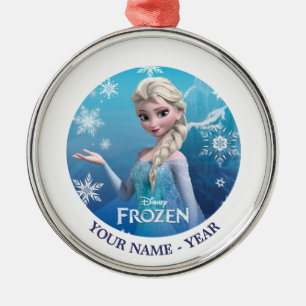 Frozen   Elsa Over the Shoulder Smirk Metal Ornament