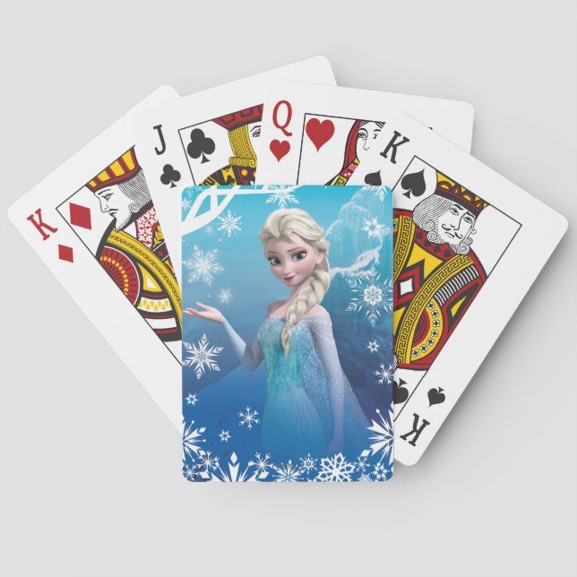 Frozen | Elsa Over the Shoulder Smirk Playing Card (Back)