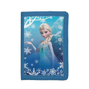 Frozen Elsa Over the Shoulder Smirk Tri-fold Wallet