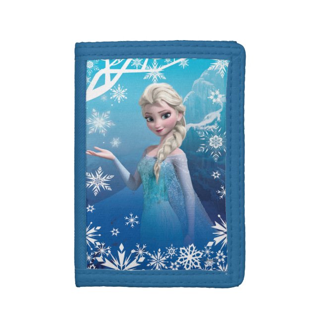Frozen | Elsa Over the Shoulder Smirk Trifold Wallet (Front Vertical)