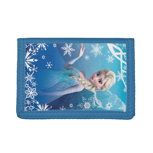 Frozen Elsa Over The Shoulder Smirk Trifold Wallet Zazzle