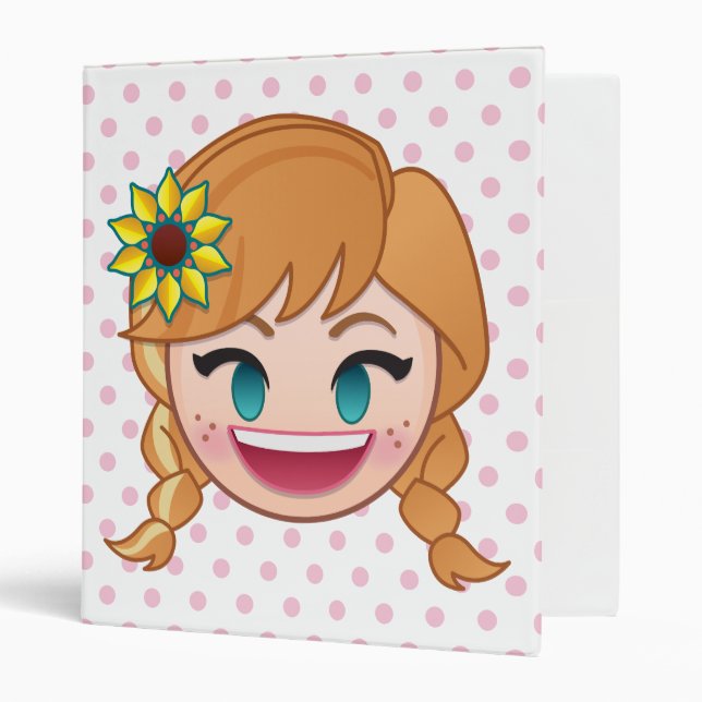 Frozen Emoji | Anna 3 Ring Binder (Front/Inside)