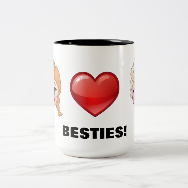 Frozen Emoji | Anna & Elsa Two-Tone Coffee Mug (Center)