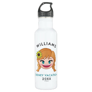 Frozen Emoji   Anna - Family Vacation & Year Stainless Steel Water Bottle