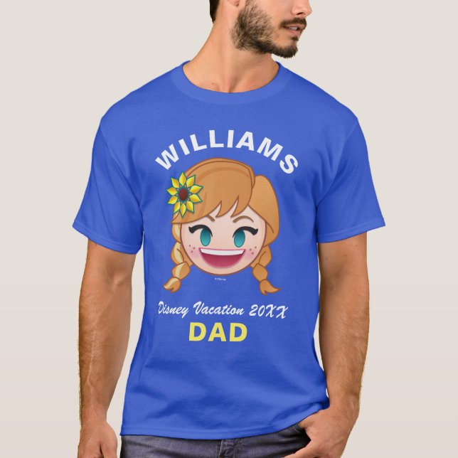 Frozen Emoji | Anna - Family Vacation & Year T-Shirt (Front)