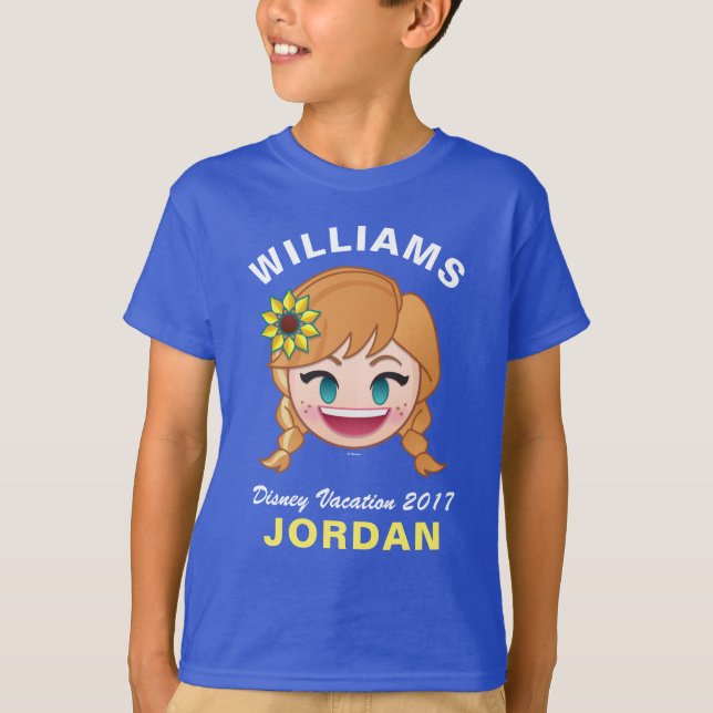 Frozen Emoji | Anna - Family Vacation & Year T-Shirt (Front)