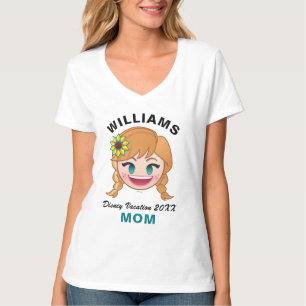 Frozen Emoji Anna - Family Vacation & Year T-Shirt