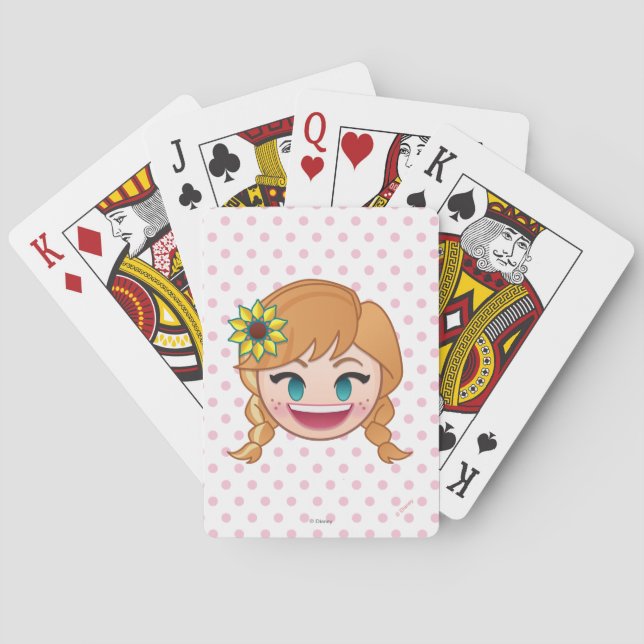 Frozen Emoji | Anna Playing Cards (Back)