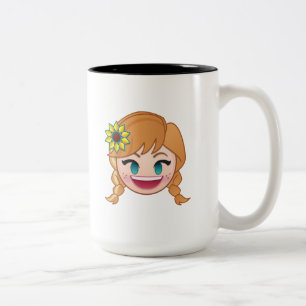 Frozen Emoji Anna Two-Tone Coffee Mug