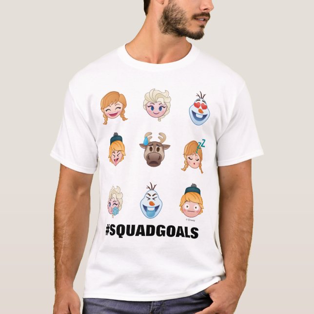 Frozen Emoji Characters T-Shirt (Front)