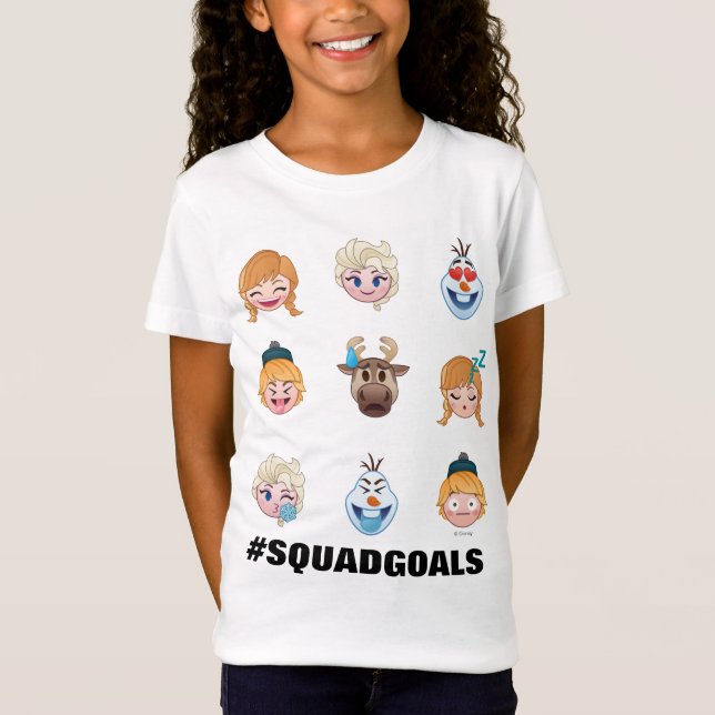 Frozen Emoji Characters T-Shirt (Front)