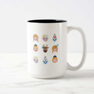 Frozen Emoji Characters Two-Tone Coffee Mug