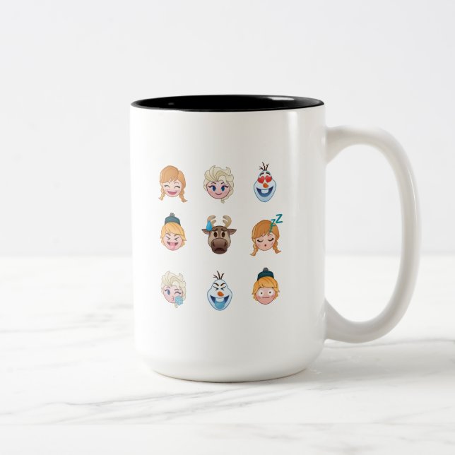 Frozen Emoji Characters Two-Tone Coffee Mug (Right)