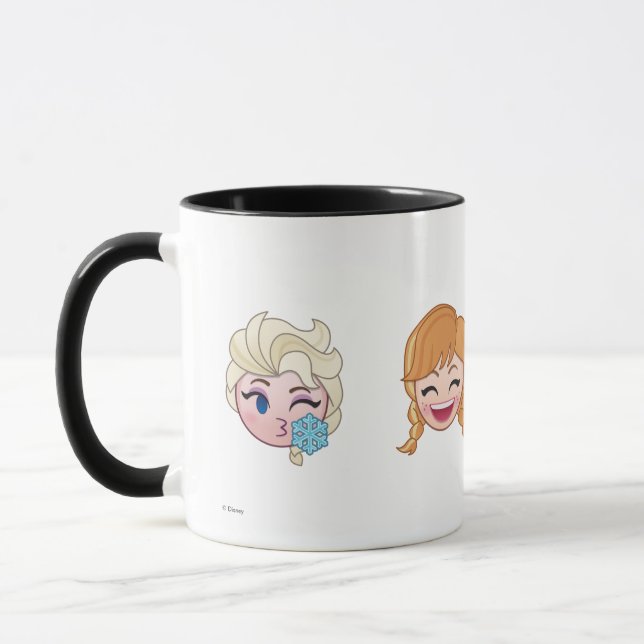 Frozen Emoji | Elsa, Anna, Kristoff & Olaf Mug (Left)
