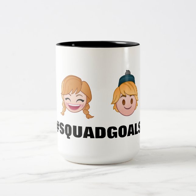Frozen Emoji | Elsa, Anna, Kristoff & Olaf Two-Tone Coffee Mug (Center)