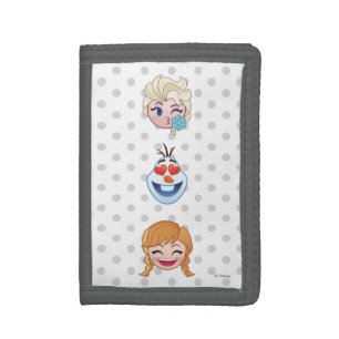 Frozen Emoji Elsa, Anna & Olaf Trifold Wallet
