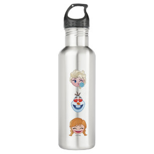 Frozen Emoji Elsa, Anna & Olaf Water Bottle