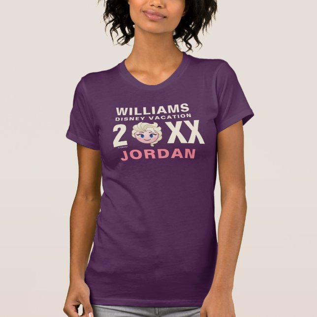 Frozen Emoji | Elsa - Family Vacation T-Shirt (Front)