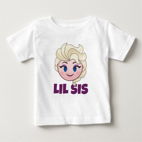 Frozen Emoji  Elsa _ Lil Sis Baby T_Shirt
