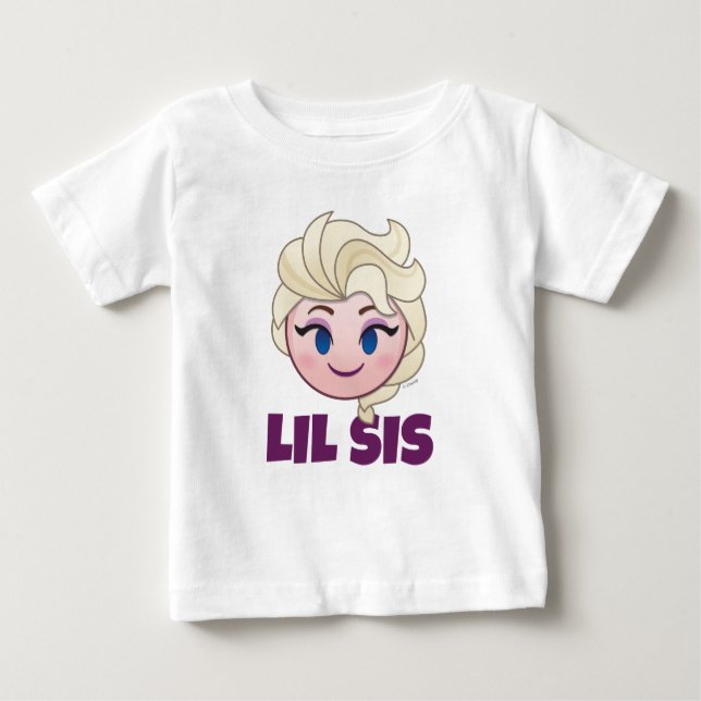 Frozen Emoji | Elsa - Lil Sis Baby T-Shirt (Front)