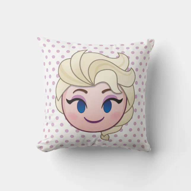 Frozen Emoji Elsa Throw Pillow Zazzle