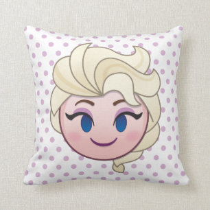 Frozen Emoji   Elsa Throw Pillow