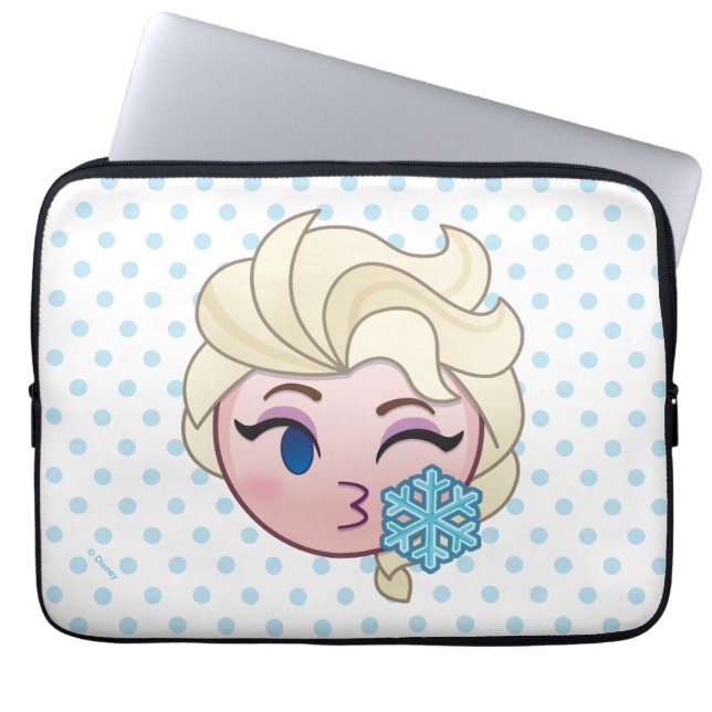 Frozen Emoji | Elsa Throwing a Kiss Laptop Sleeve (Front)