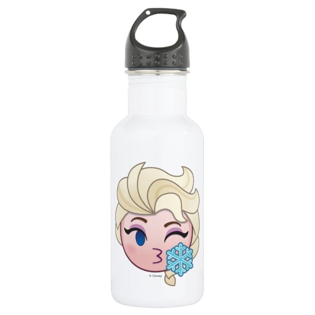 Frozen Emoji | Elsa Throwing a Kiss Stainless Steel Water Bottle (Front)