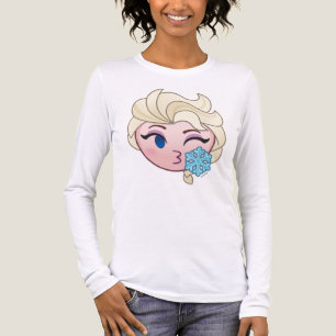 Frozen Emoji Elsa Throwing a Kiss Tri-Blend Shirt