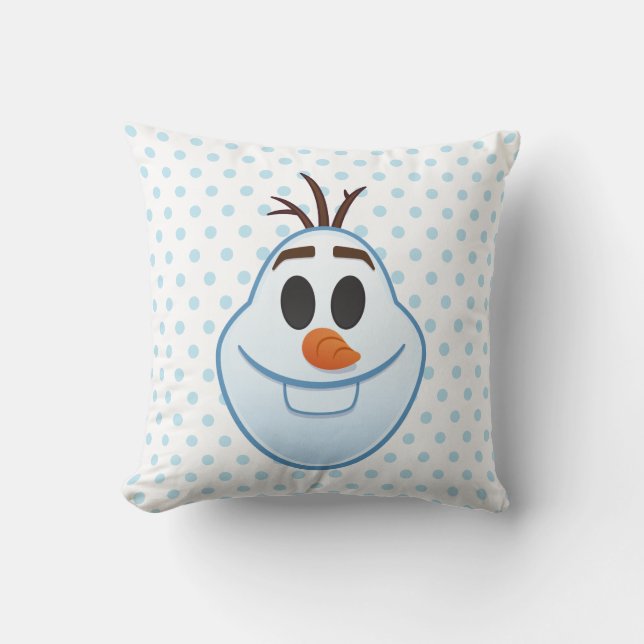 Frozen Emoji | Olaf Throw Pillow (Front)