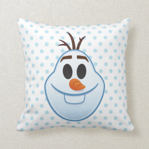 Frozen Emoji Olaf Throw Pillow